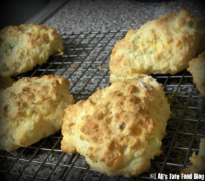 Cheddar and scallion scones