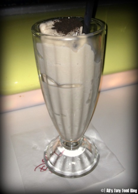 Milk shake at Sci-Fi Dine-in Theater