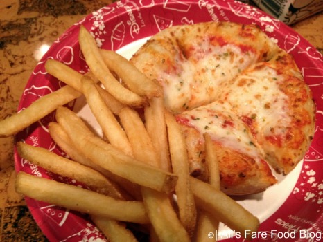 Kid's pizza meal with fries