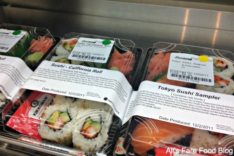 Sushi choices at Sunshine Seasons, Epcot