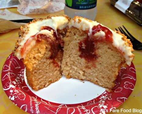 Passion fruit cream cheese cupcake at Sunshine Seasons, Epcot