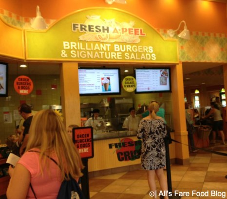 Ordering at Fresh-A-Peel at Downtown Disney