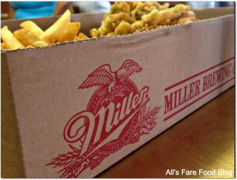 Wait, when did I get back to Milwaukee? Food served in Miller boxes