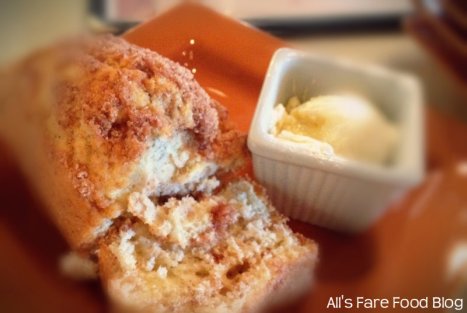 Cinnamon bread and butter at Sweet Clove