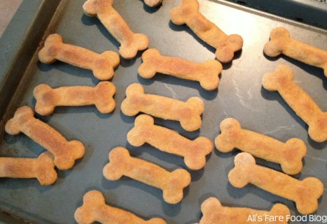 Baked pumpkin peanut butter dog treats