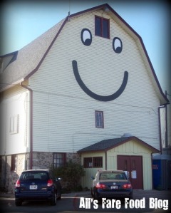 The smiley barn at Elegant Farmer in Mukwonago, Wis.